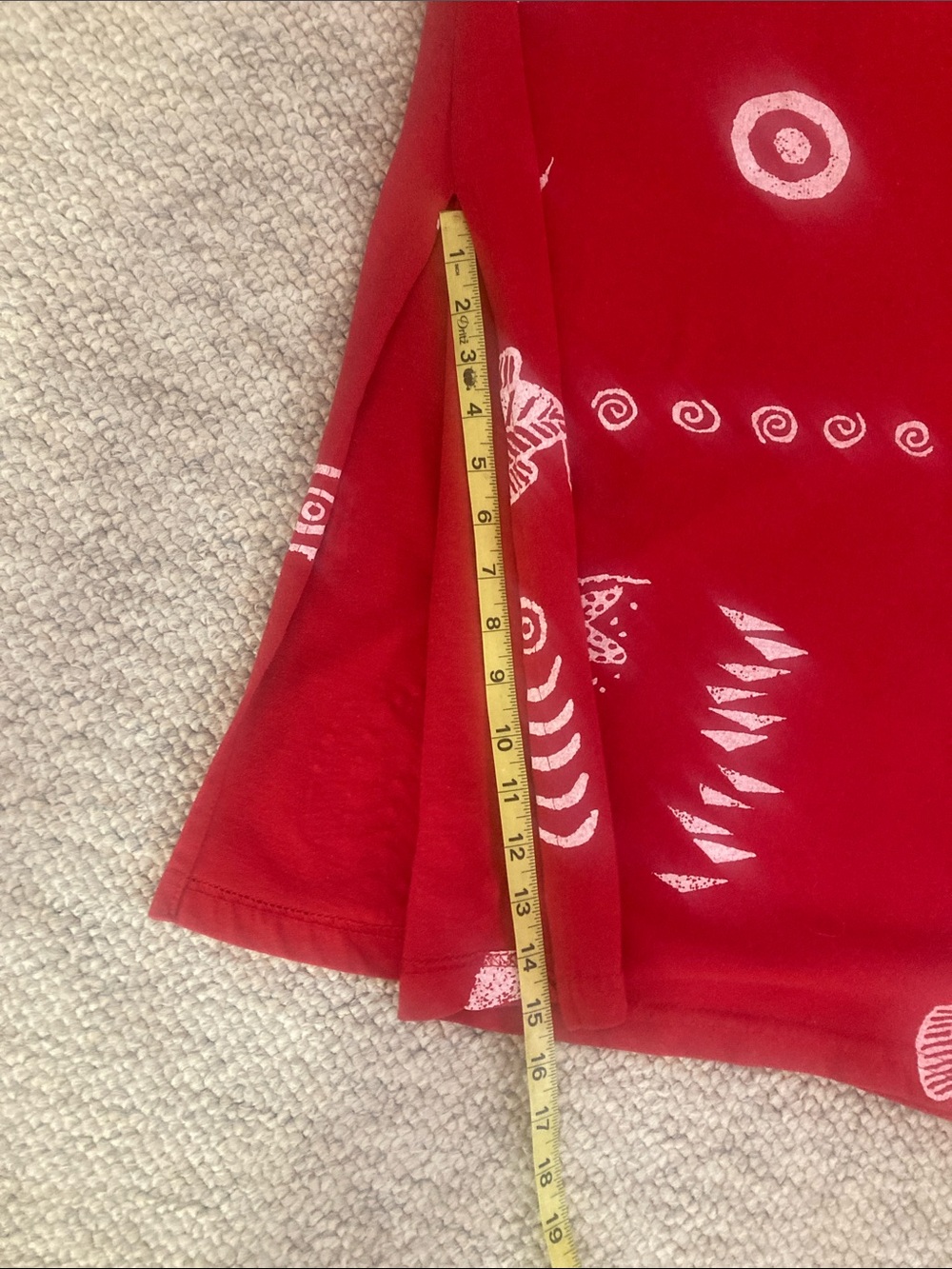 Exist Red Sleeveless Maxi Dress with White Fish Motif Size XL - Picture 6 of 7